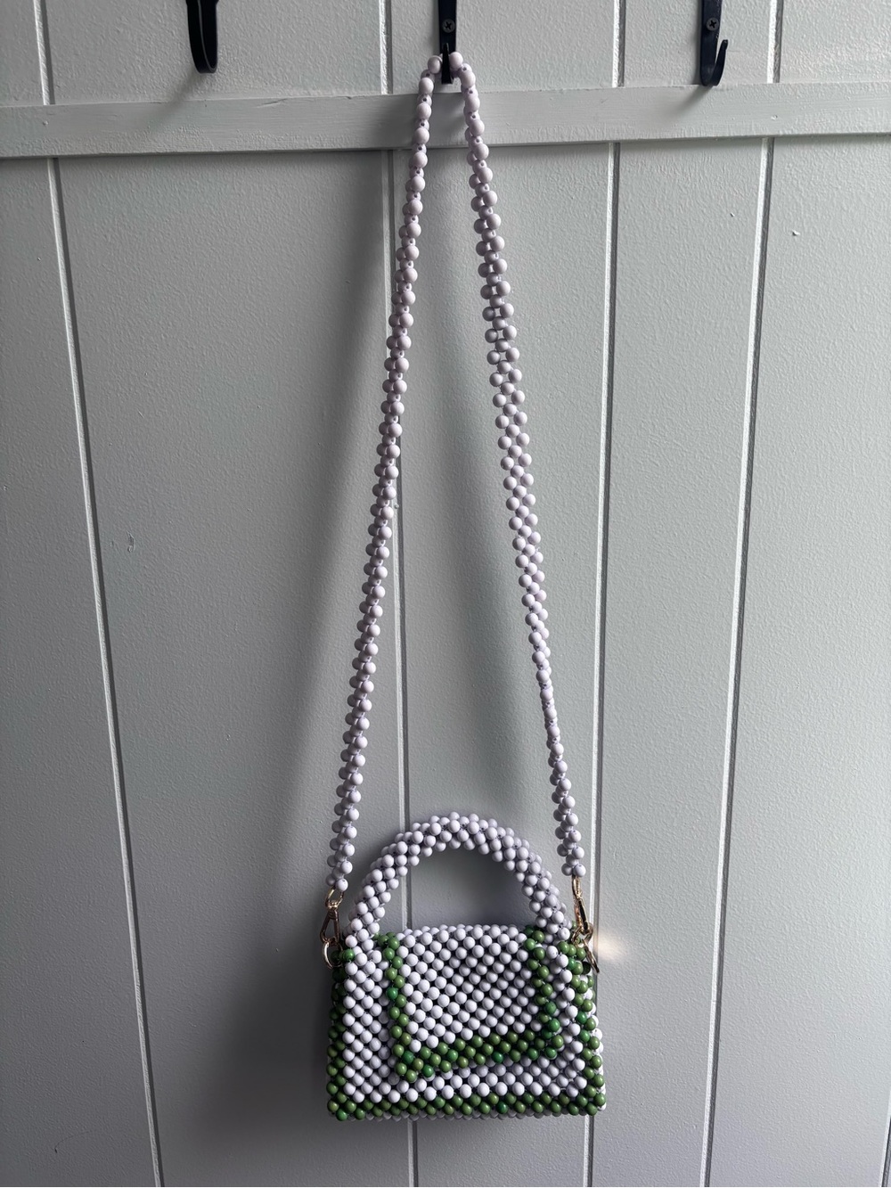 NWOT Kate Spade X Target White and Green Beaded Mini Crossbody Bag